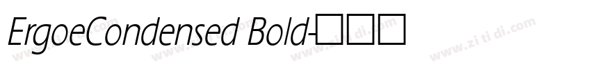 ErgoeCondensed Bold字体转换